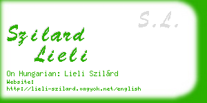 szilard lieli business card