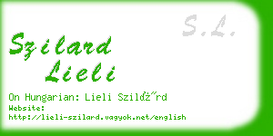 szilard lieli business card